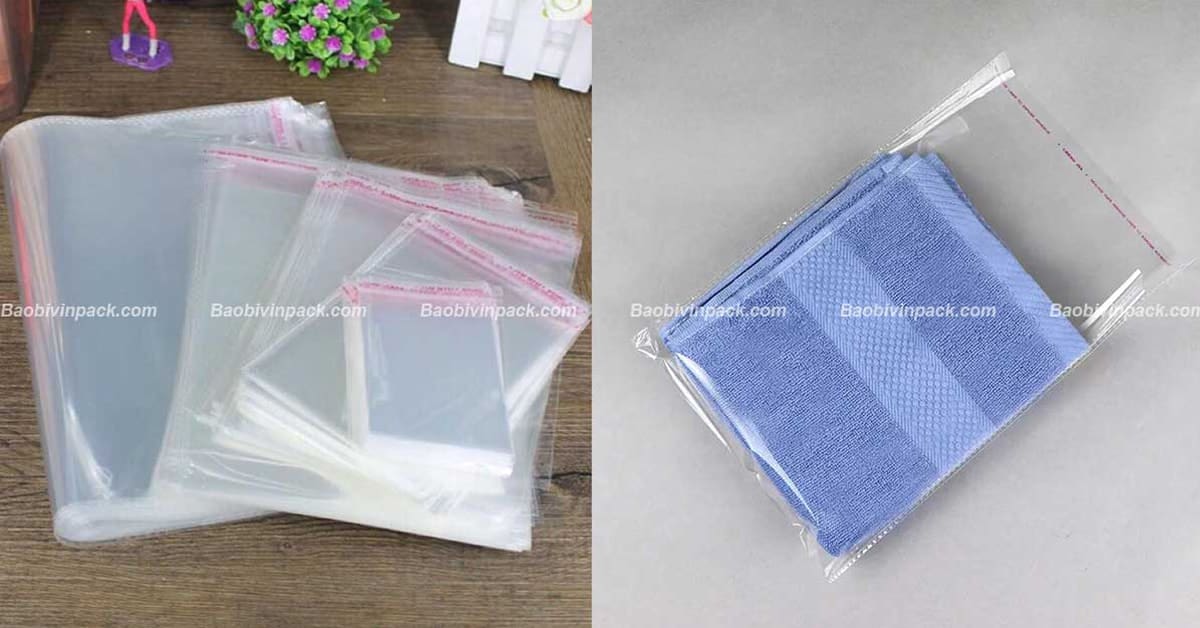 Mẫu túi băng keo dán miệng tự hủy đẹp