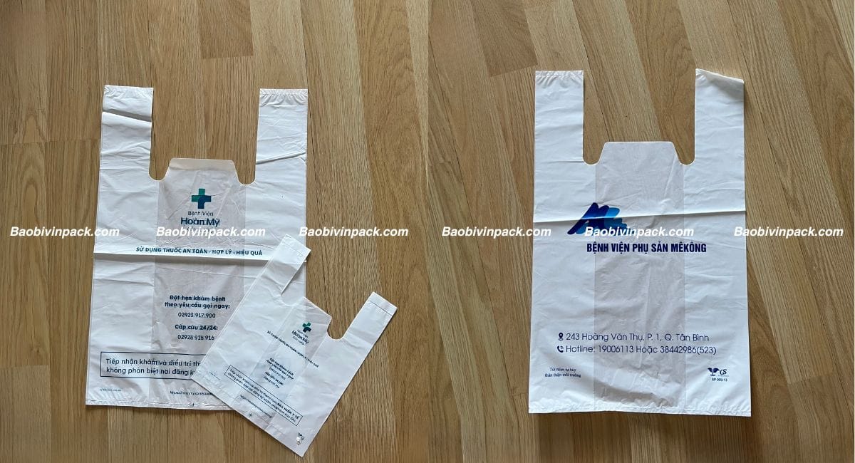 Túi xốp tự hủy nhà thuốc, bệnh viện.