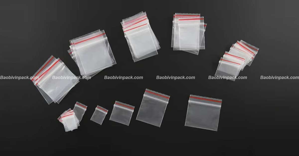 Kích thước túi zipper tự hủy sinh học