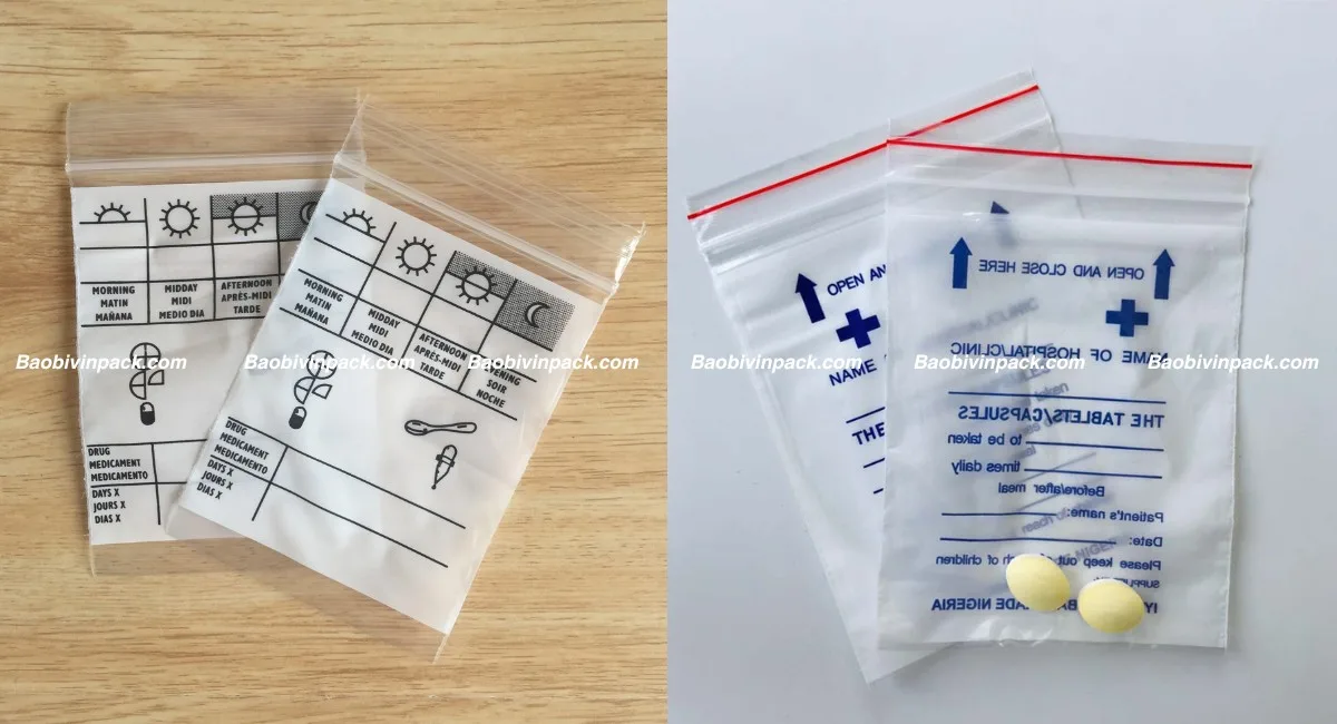 Túi zipper tự hủy sinh học dùng đựng thuốc