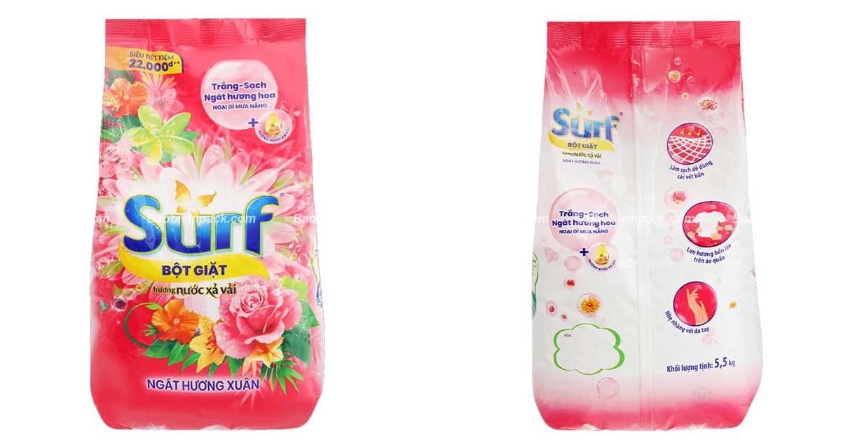 Hình ảnh một số mẫu bao bì bột giặt