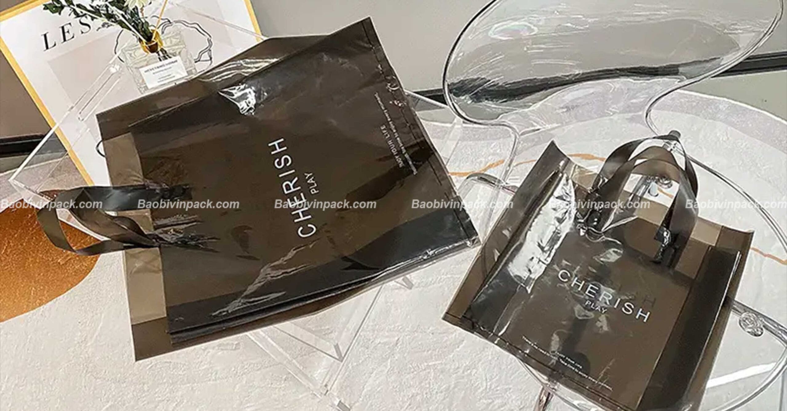 Hình ảnh một số mẫu túi ép quai xếp đáy PE