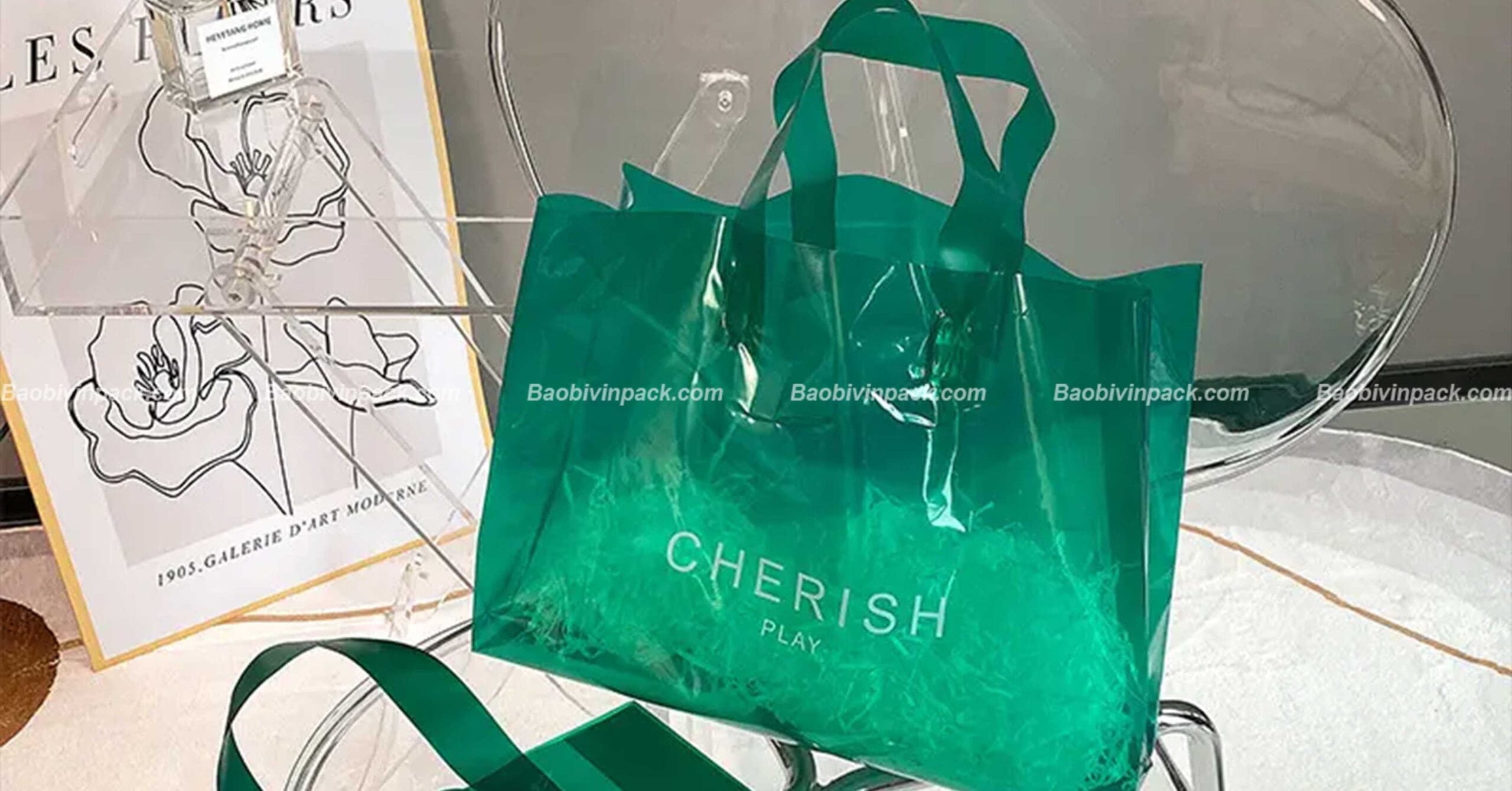 Màu sắc túi ép quai xếp đáy PE