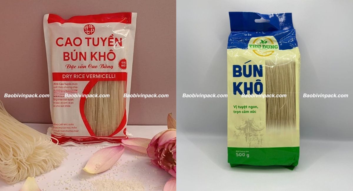 Mẫu bao bì bún khô