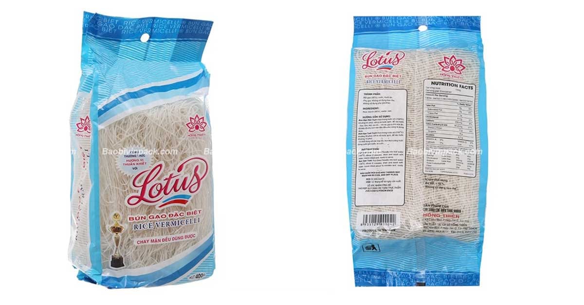 Một số mẫu bao bì bún khô
