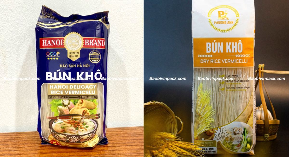 Mẫu bao bì bún khô