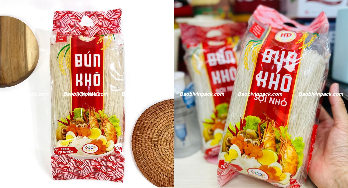 Mẫu bao bì bún khô