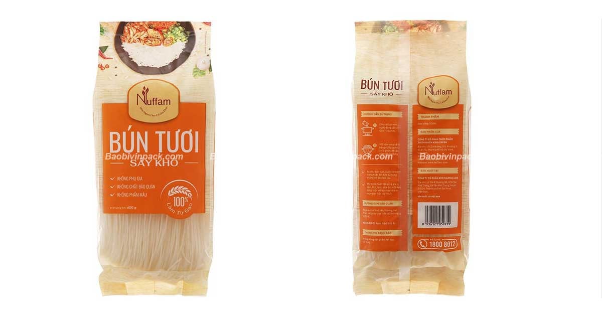 Ứng dụng của bao bì bún tươi