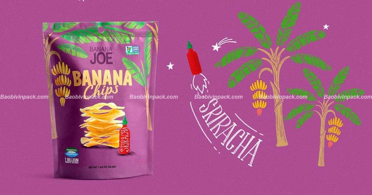 Mô tả sản phẩm bao bì chuối sấy