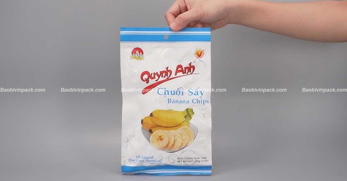 Màu sắc bao bì chuối sấy