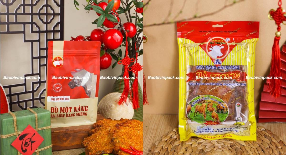 Mẫu thiết kế bao bì khô bò