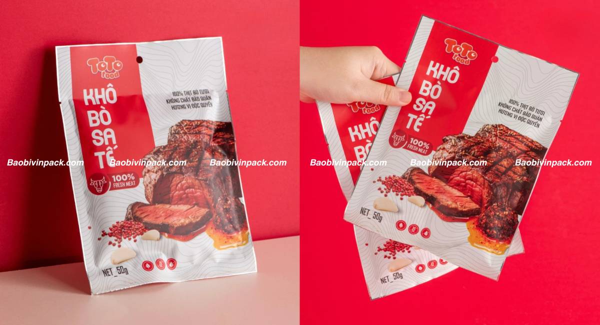 Mẫu thiết kế bao bì khô bò