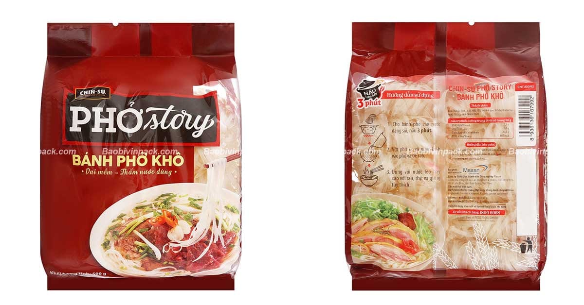 Hình ảnh một số mẫu bao bì phở khô