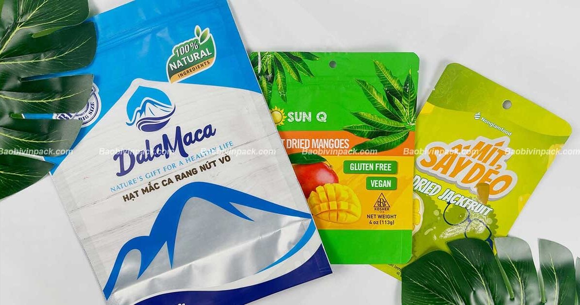 Bao bì đựng trái cây sấy Vinpack