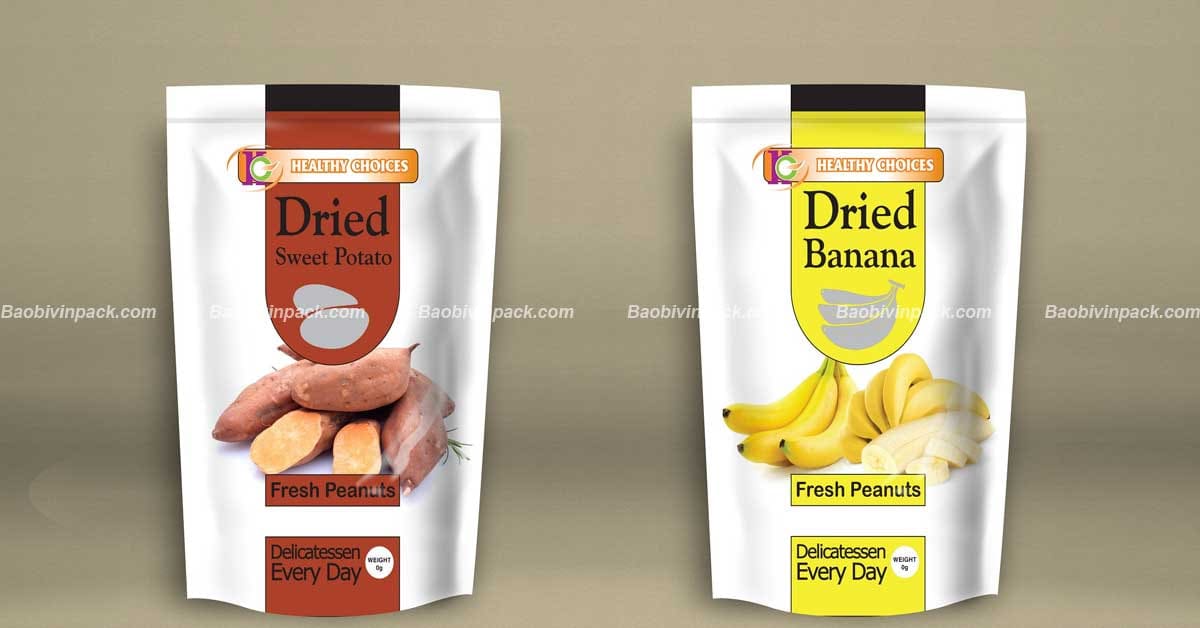 Các mẫu bao bì trái cây sấy đẹp, ấn tượng