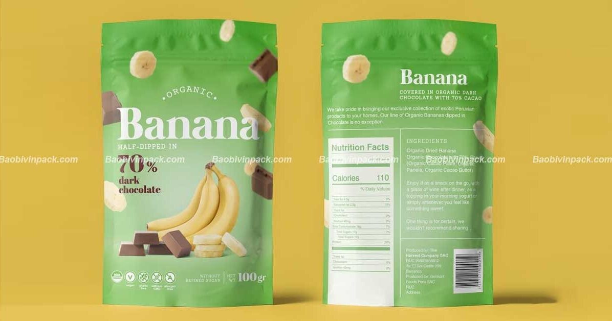 Các mẫu bao bì trái cây sấy đẹp, ấn tượng