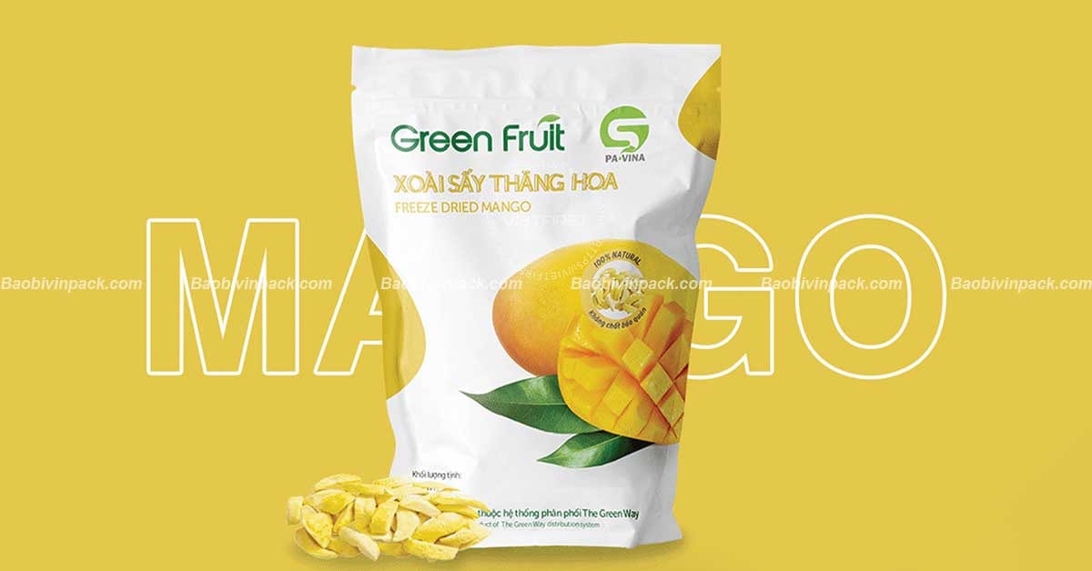 Mô tả sản phẩm bao bì xoài sấy dẻo