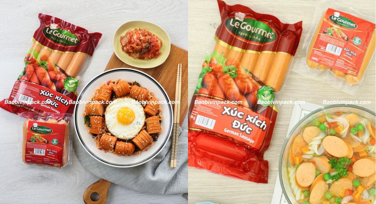 Kích thước bao bì xúc xích