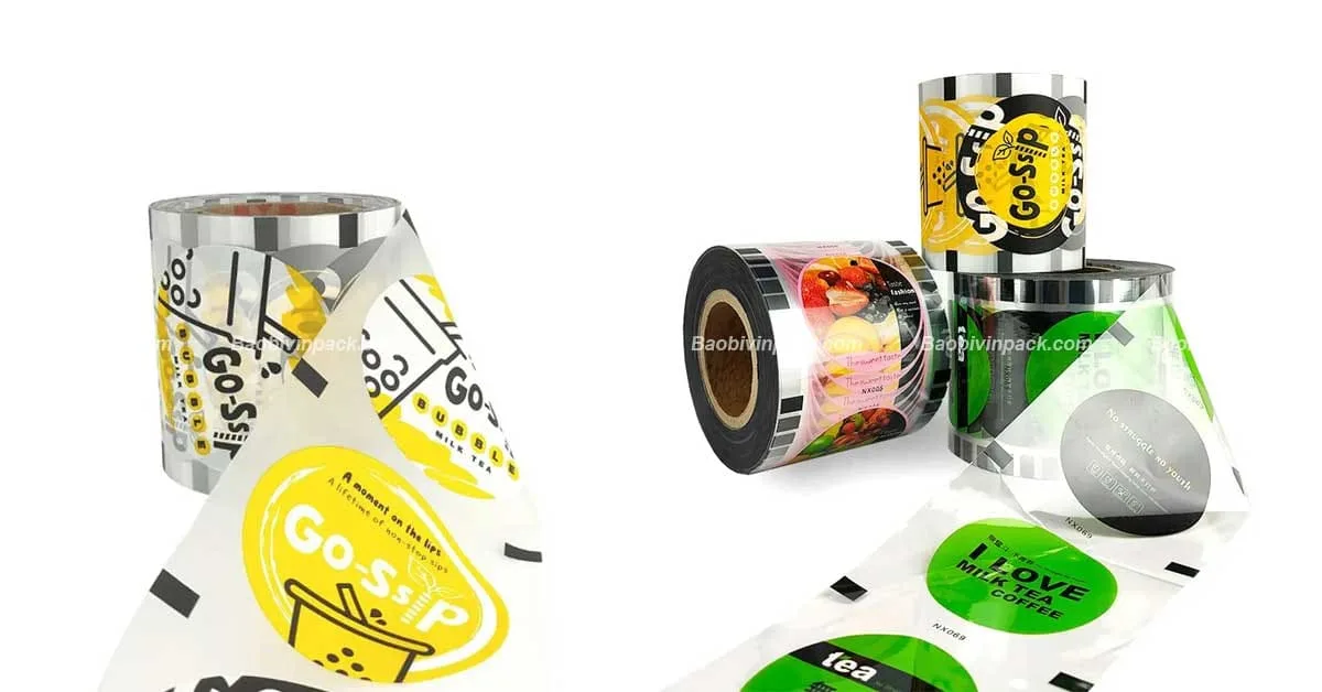 Cuộn màng ép ly in logo thương hiệu