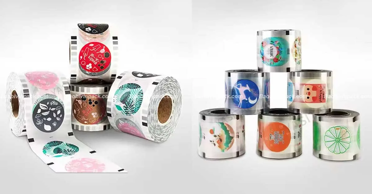 Cuộn màng ép ly in sẵn họa tiết