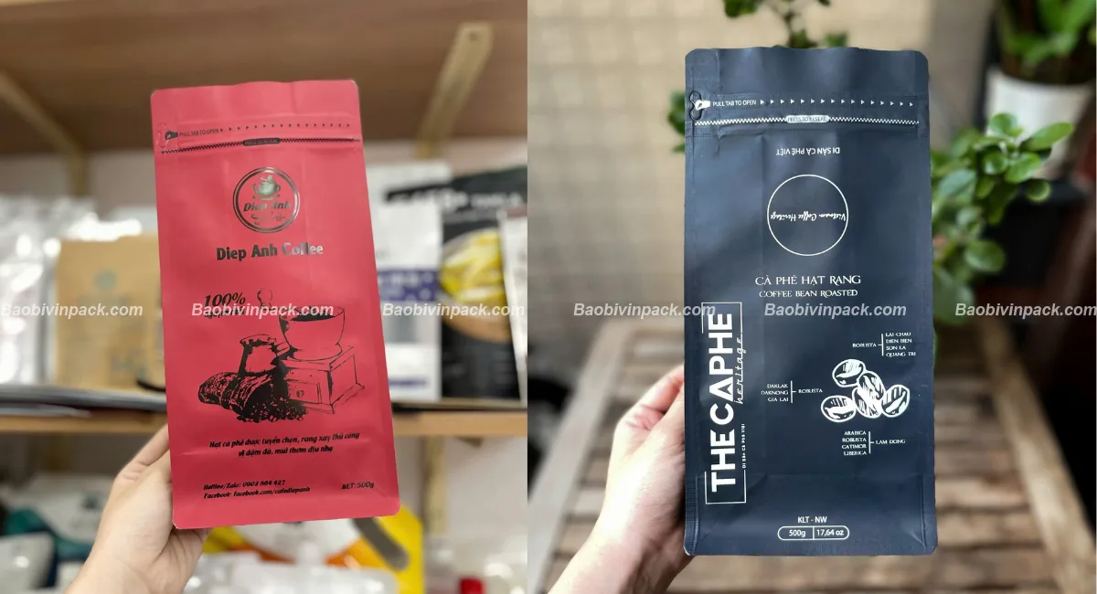 Loại bao bì cà phê hạt