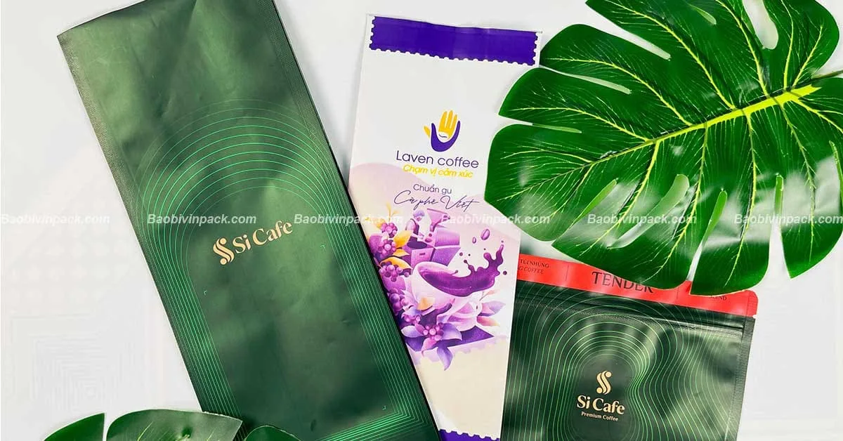 Chất liệu và kích thước của bao bì cà phê