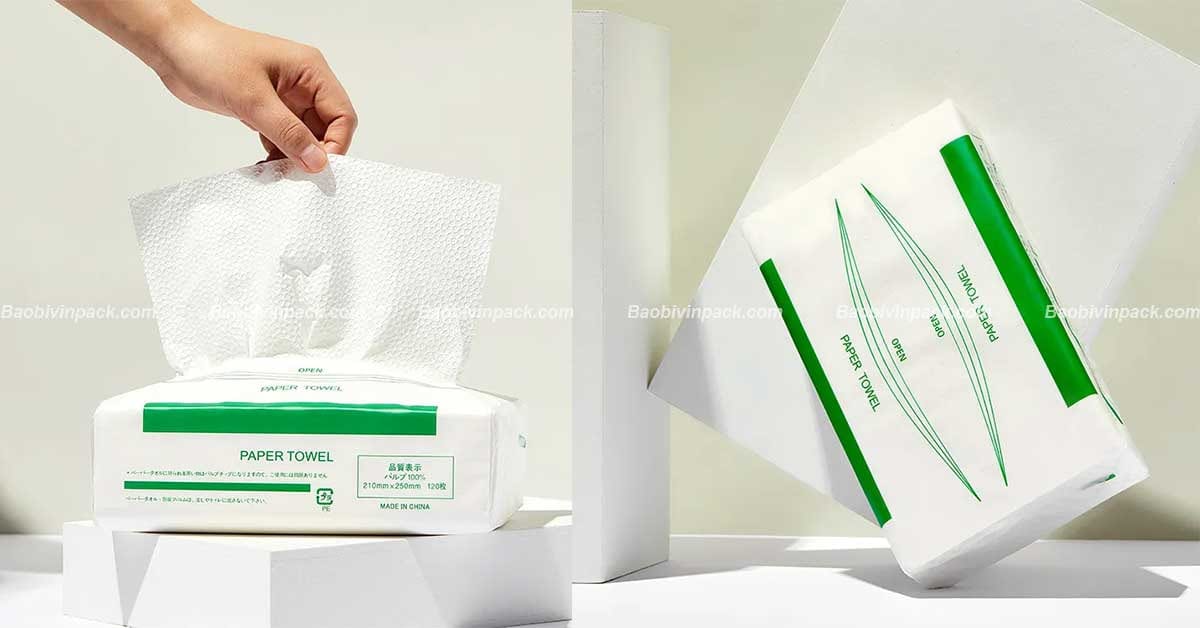 Túi đựng khăn giấy Vinpack – bảo vệ khăn giấy luôn sạch sẽ và khô thoáng