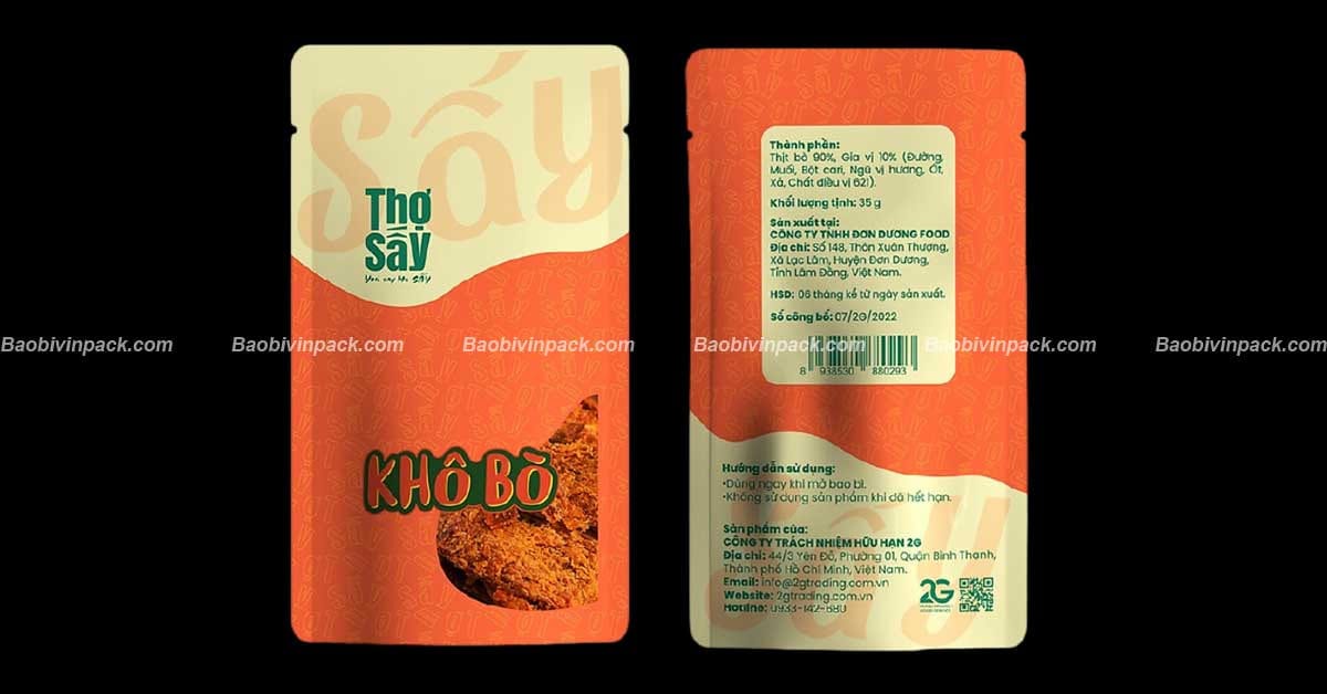 Ưu điểm của bao bì túi đựng khô bò