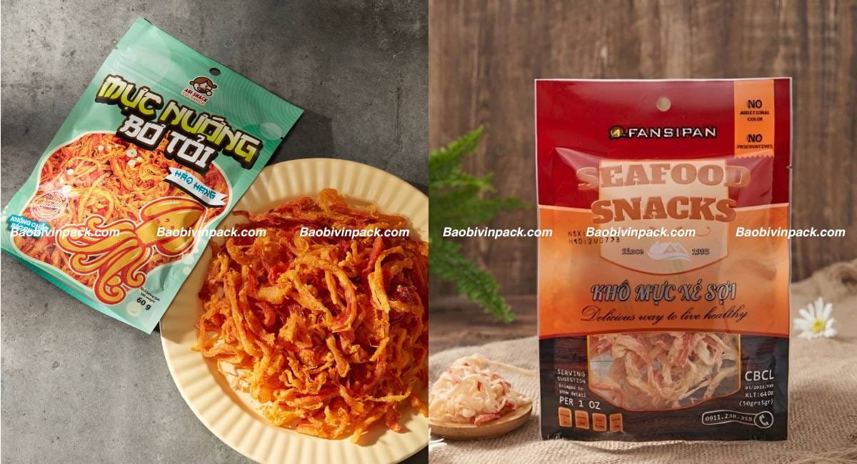 Kích thước túi đựng khô mực