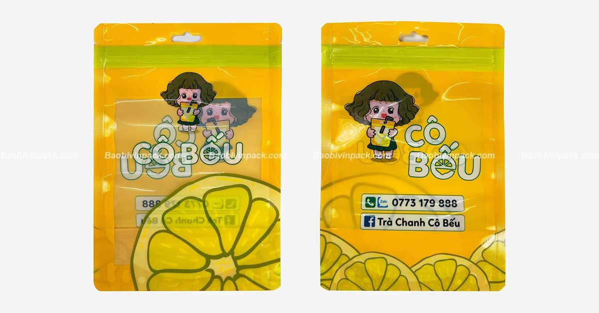 Kích thước của bao bì túi đựng nước ép