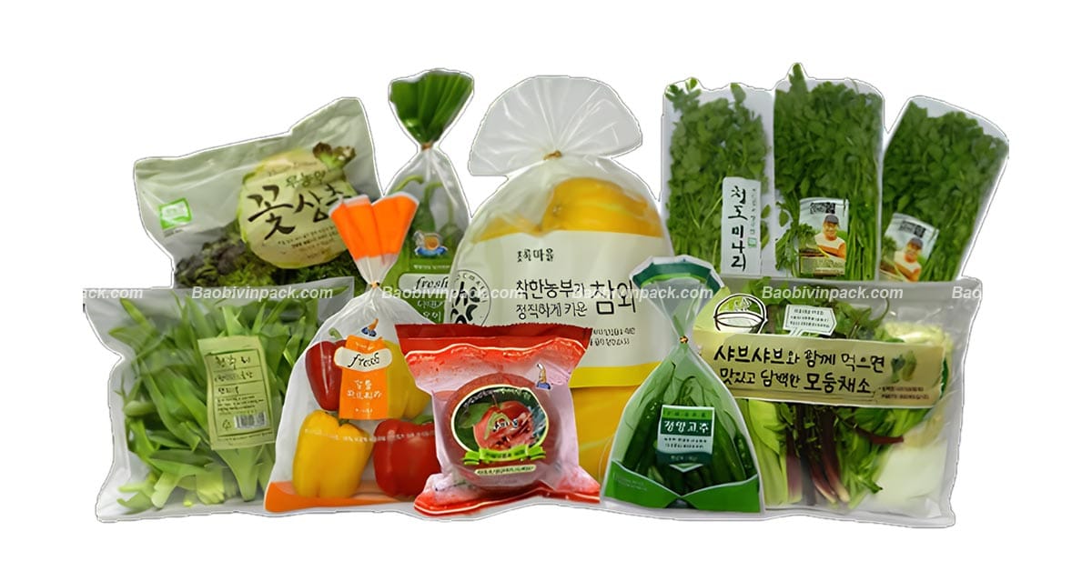 Kích thước túi đựng rau sạch Vinpack