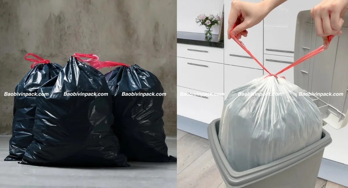 Túi rác cuộn dây rút