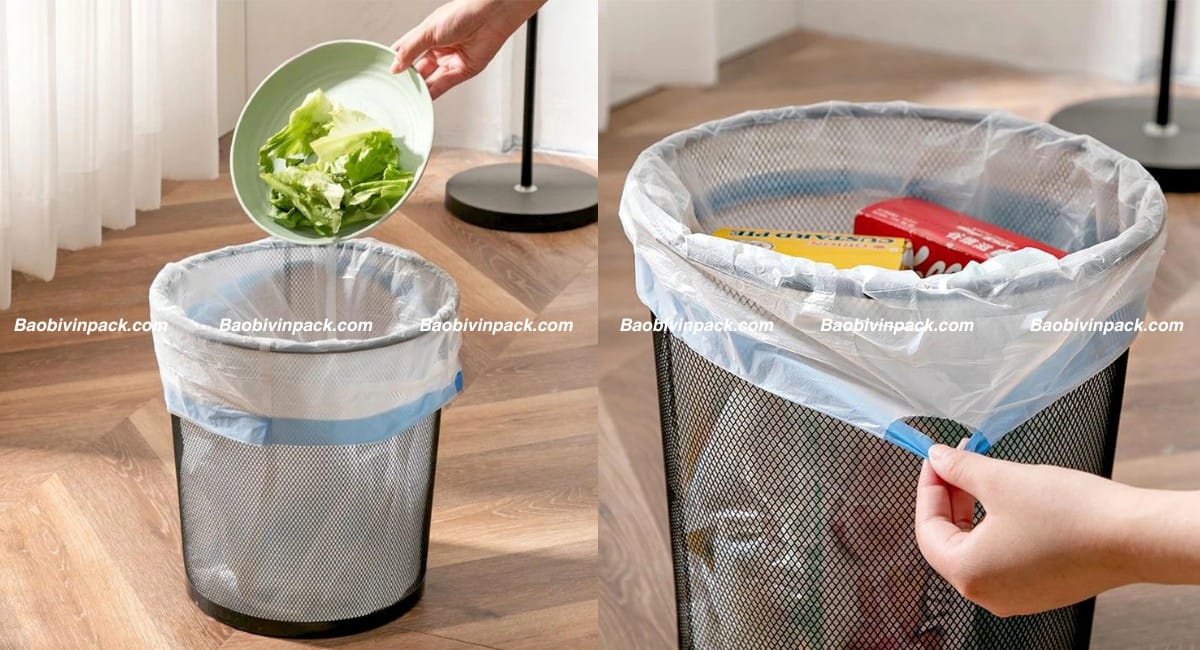 Túi rác cuộn dây rút
