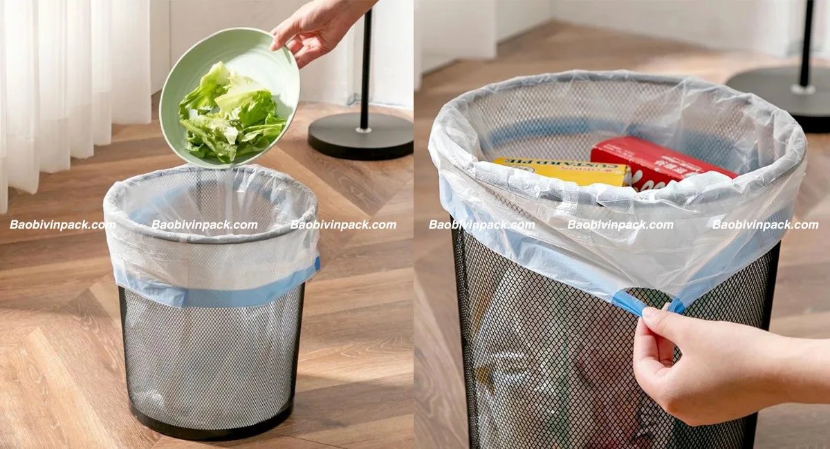 Túi rác cuộn dây rút
