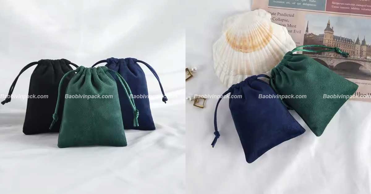 Túi vải nhung dây rút - 2