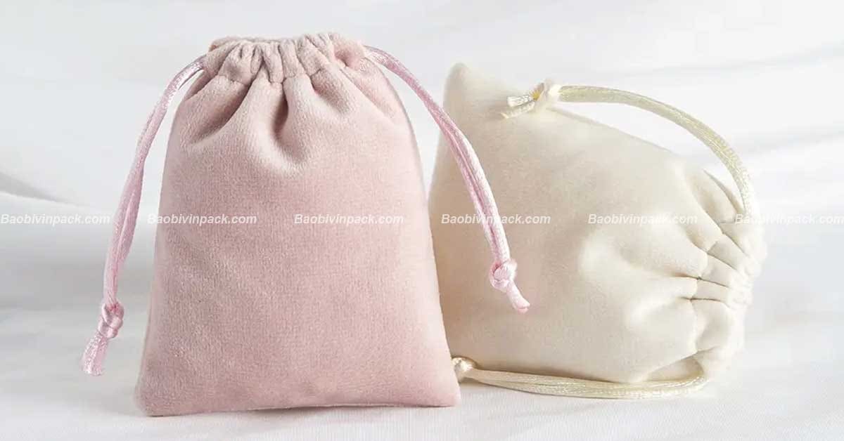 Túi vải nhung dây rút - 4