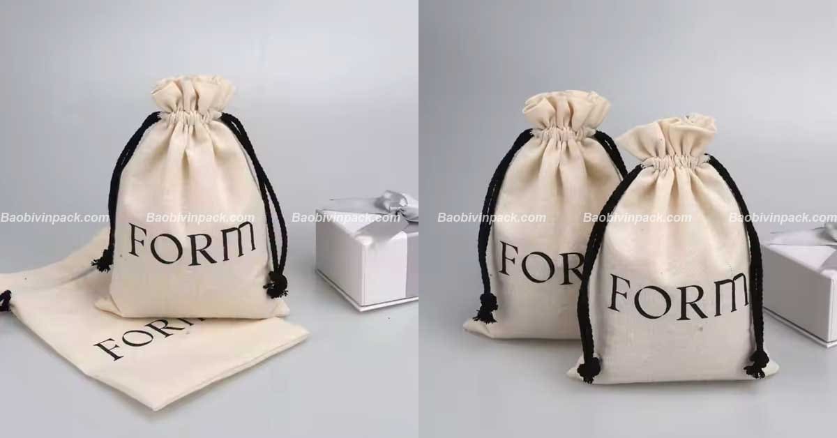 Túi vải nhung dây rút - 7