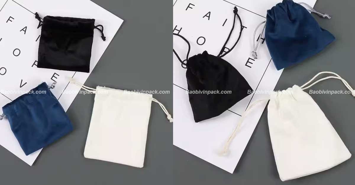 Túi vải nhung dây rút - 8