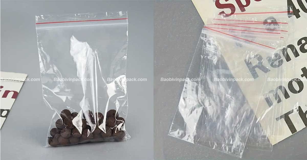 Một số mẫu túi zipper chỉ đỏ