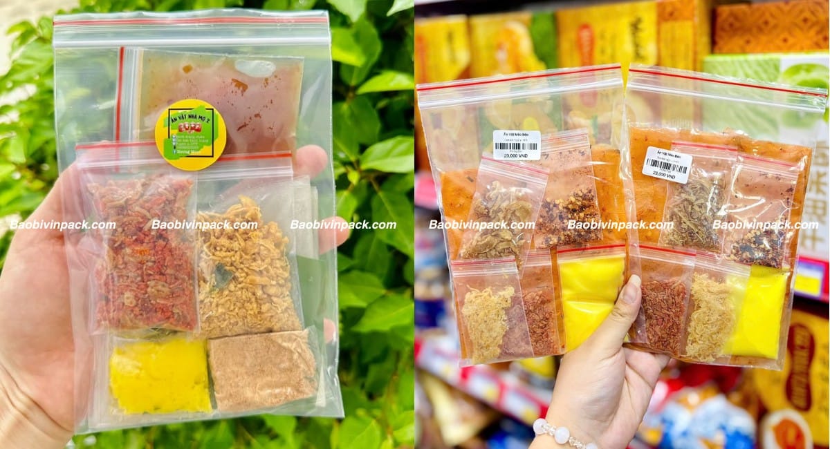 Túi zipper chỉ đỏ