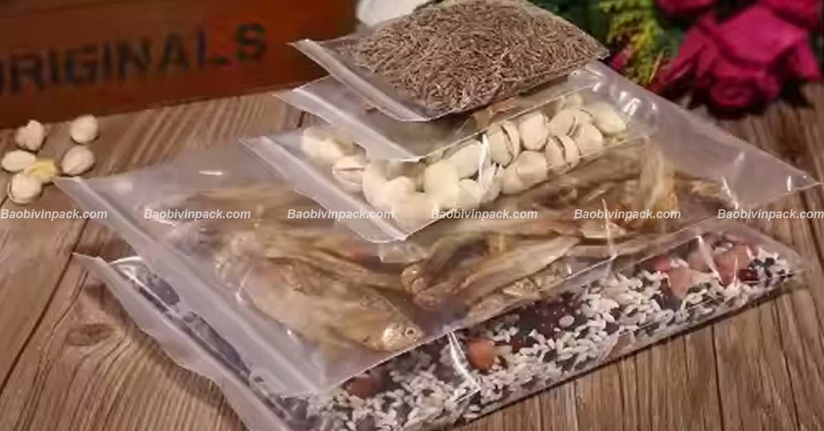 Kích thước túi zipper chỉ trắng