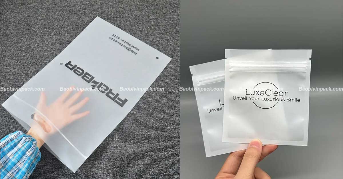 Một số mẫu túi zipper chỉ trắng