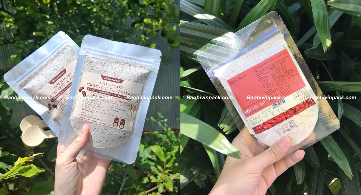 Túi zip đáy đứng đựng mỹ phẩm