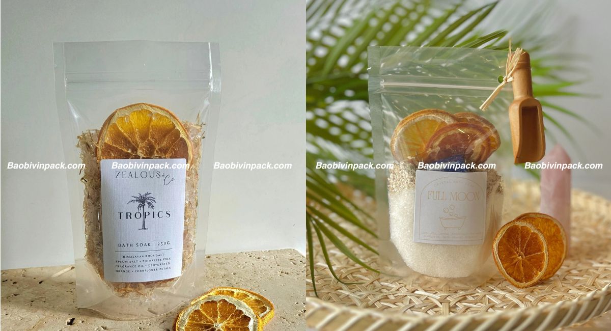 Túi zip trong suốt đựng mỹ phẩm