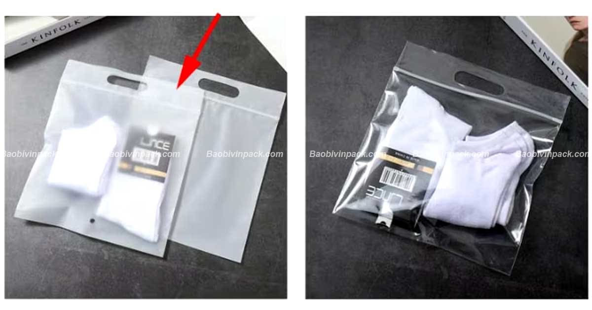 Một số mẫu túi zipper quai xách đục lỗ xoài