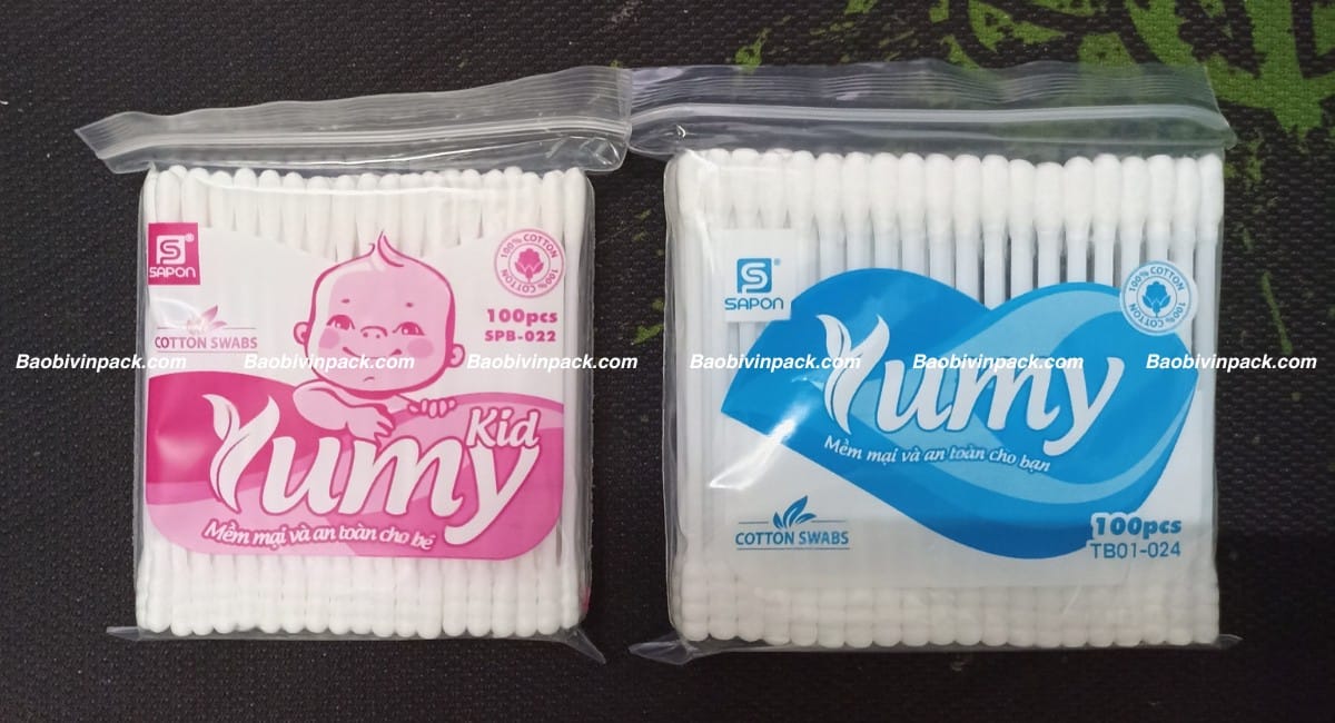 Túi zipper đựng tăm bông