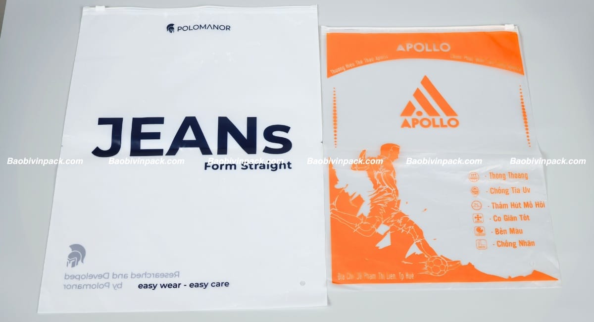 Túi zipper khóa kéo đựng quần áo