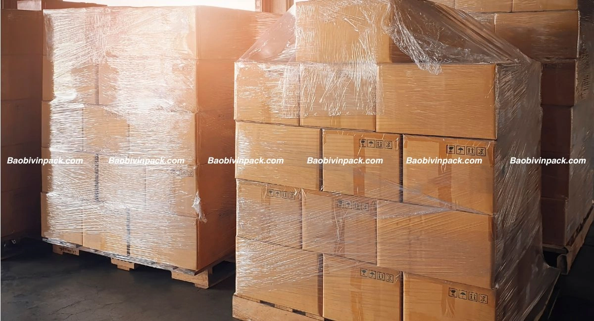 Ứng dụng màng PE dùng quấn pallet