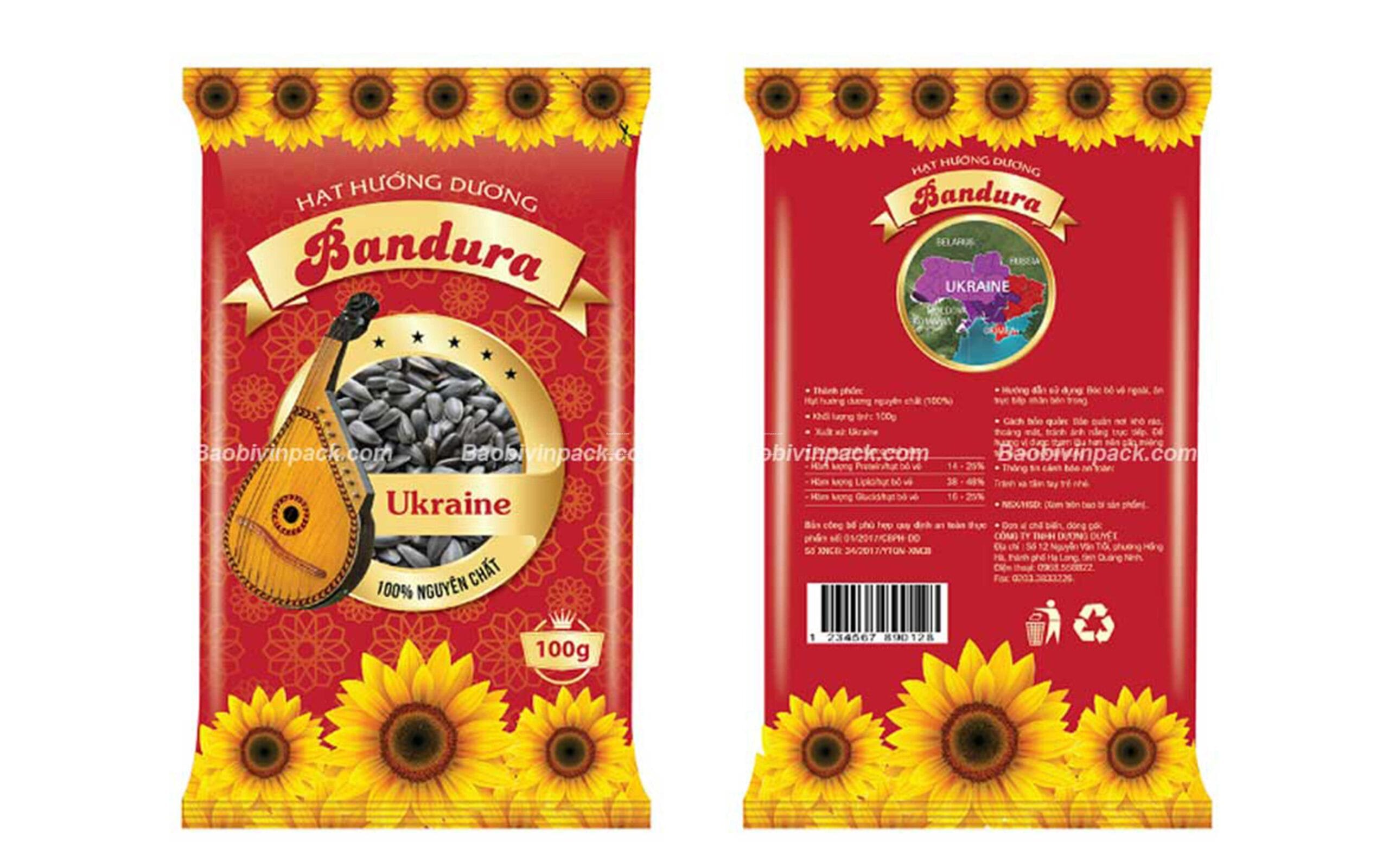 Thiết kế bao bì hạt hướng dương