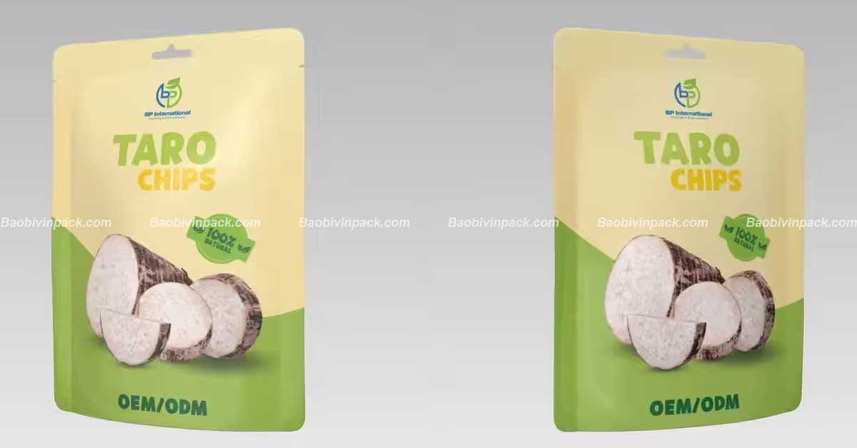 Ứng dụng của bao bì khoai môn sấy